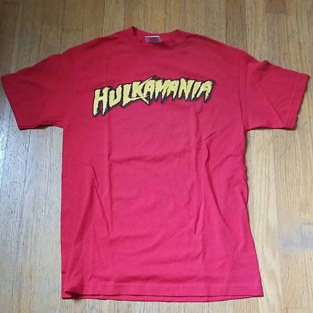 Original HULKMANIA WWF Hulk Hogan T-Shirt Red WWE
